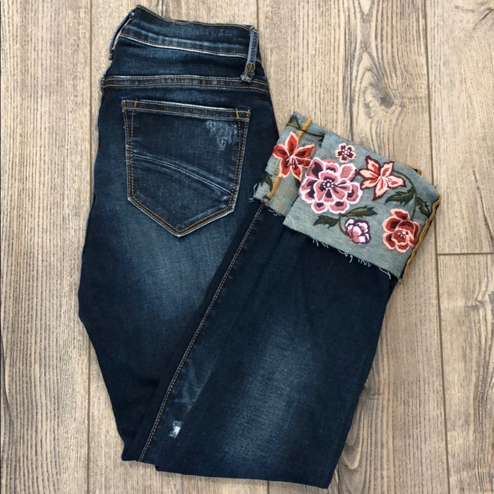 Driftwood embellished jeans
